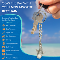 Turtle Keychain with Dive Flag – Diver’s Collection – Pewter