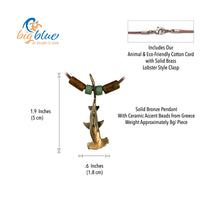 Hammerhead Shark Necklace – Shoreline Collection - Bronze on Cord