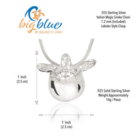 Baby Sea Turtle Hatchling Necklace – "Hope" - Sterling Silver
