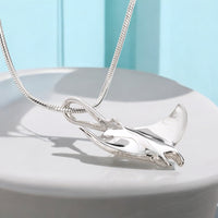 Realistic Manta Ray Necklace – Sea Life Collection – Sterling Silver