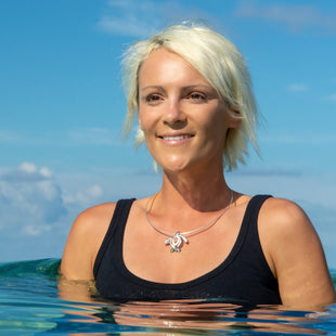 Sea Turtle Necklace – Ocean Traveler "Honu" Collection - Sterling Silver