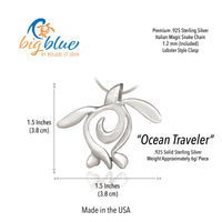 Sea Turtle Necklace – Ocean Traveler "Honu" Collection - Sterling Silver