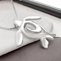 Sea Turtle Necklace – Ocean Traveler "Honu" Collection - Sterling Silver