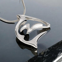 Reef Shark Necklace - "Frenzy" Sterling Silver