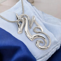 Seahorse Necklace - "Polo" - Sterling Silver