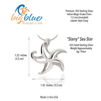 Starfish Necklace – "Starry" – Sterling Silver