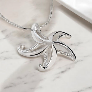 Starfish Necklace – "Starry" – Sterling Silver