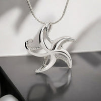 Starfish Necklace – "Starry" – Sterling Silver