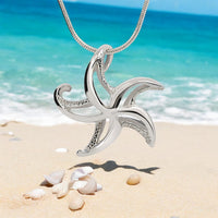 Starfish Necklace – "Starry" – Sterling Silver