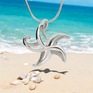 Starfish Necklace – "Starry" – Sterling Silver