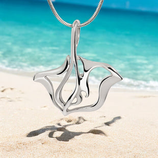 Stingray Necklace - "Ray" -  Sterling Silver