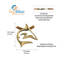 Reef Shark Necklace – "Frenzy" – Bronze on Cord