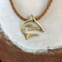 Reef Shark Necklace – "Frenzy" – Bronze on Cord