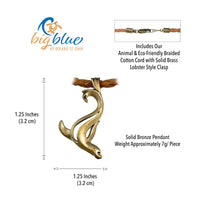 Sea Lion Pendant Necklace – "Salty" – Bronze on Cord