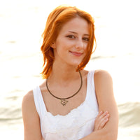 Manta Ray Cord Necklace - "Big Ray" - Bronze