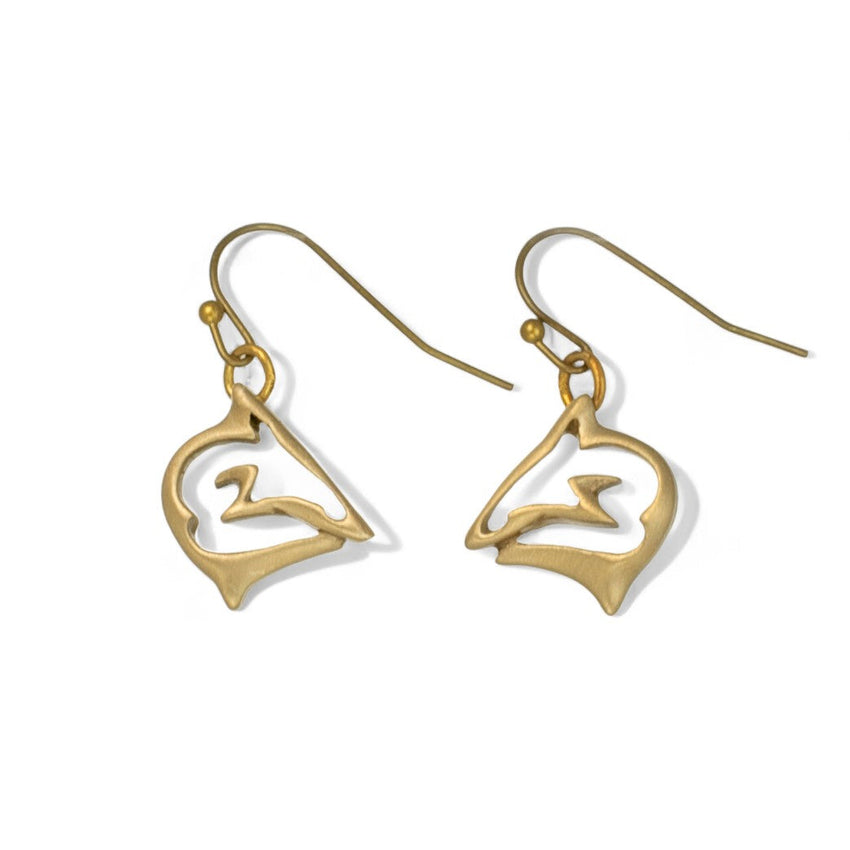 Shark Drop Earrings - "Frenzy" - Bronze