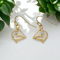 Shark Drop Earrings - "Frenzy" - Bronze