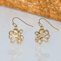 Octopus Drop Earrings - "Leggs" - Bronze