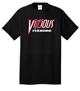 Vicious Fishing Logo Tee - Classic Black