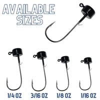 Reaction Tackle Lead Ned Rig - Shroom Jigs (25-Pack)