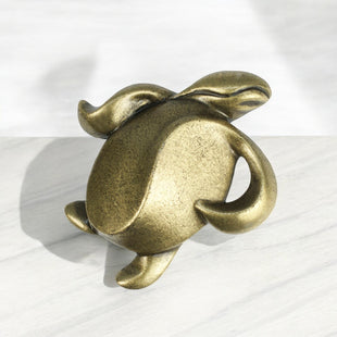 Sea Turtle Drawer Pull/Knob – Home Decor – Pewter with Nickel or Brass Finish