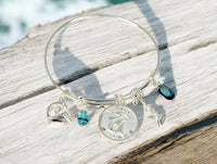 Reef Shark Adjustable Charm Bracelet – I Love Collection - Sterling Silver