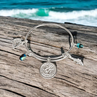 Reef Shark Adjustable Charm Bracelet – I Love Collection - Sterling Silver