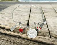 Scuba Diving Adjustable Charm Bracelet – I love Collection - Sterling silver Centerpiece