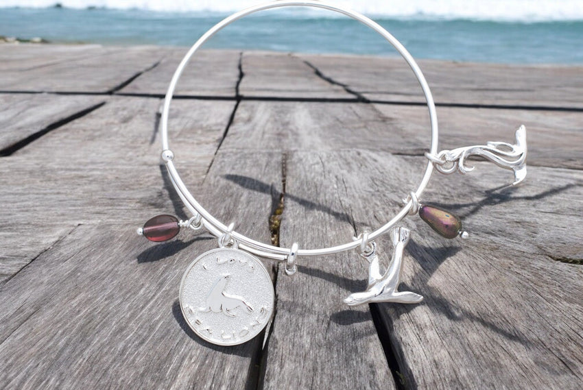 Sea Lion Adjustable Charm Bracelet – I Love Collection - Sterling Silver