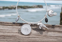 Manatee Adjustable Charm Bracelet — I Love Collection - Sterling Silver