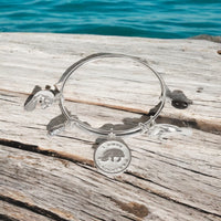 Manatee Adjustable Charm Bracelet — I Love Collection - Sterling Silver