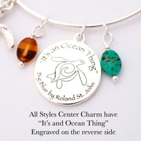 Sea Turtle Adjustable Charm Bracelet – I Love Collection - Silver Sterling