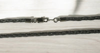 Braided Cotton Cord with  Black Finish Clasp - 3mm