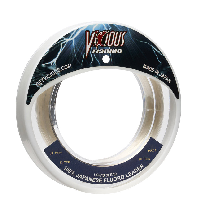 Vicious 100% Japanese Fluorocarbon Leader - 100 Lb Test