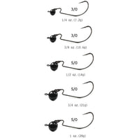 Reaction Tackle Tungsten Football/Swing Jig Heads- 3-Pack