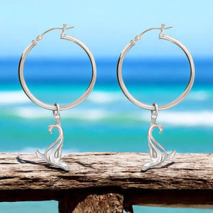 Sea Lion Hoop Earrings – "Salty" - Sterling Silver