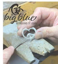 Pendant and Necklace – Ocean Wave Heart Collection – Bronze on Cord