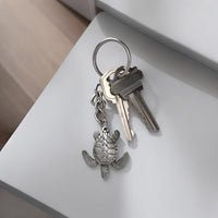 Sea Turtle Keychain – Sea Life Collection – Pewter