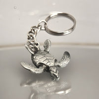 Sea Turtle Keychain – Sea Life Collection – Pewter