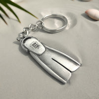 Dive Fin Keychain – Diver´s Collection – Pewter