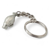 Manatee Keychain – Sea Life Collection - Pewter