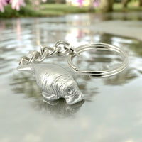 Manatee Keychain – Sea Life Collection - Pewter