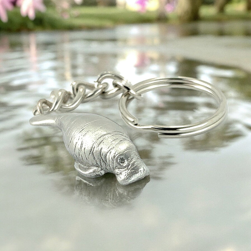 Manatee Keychain – Sea Life Collection - Pewter