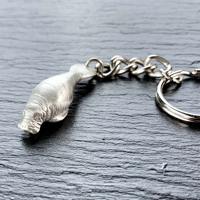 Manatee Keychain – Sea Life Collection - Pewter