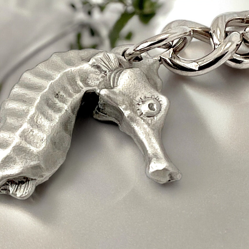 Seahorse Keychain – Sea Life Collection – Pewter