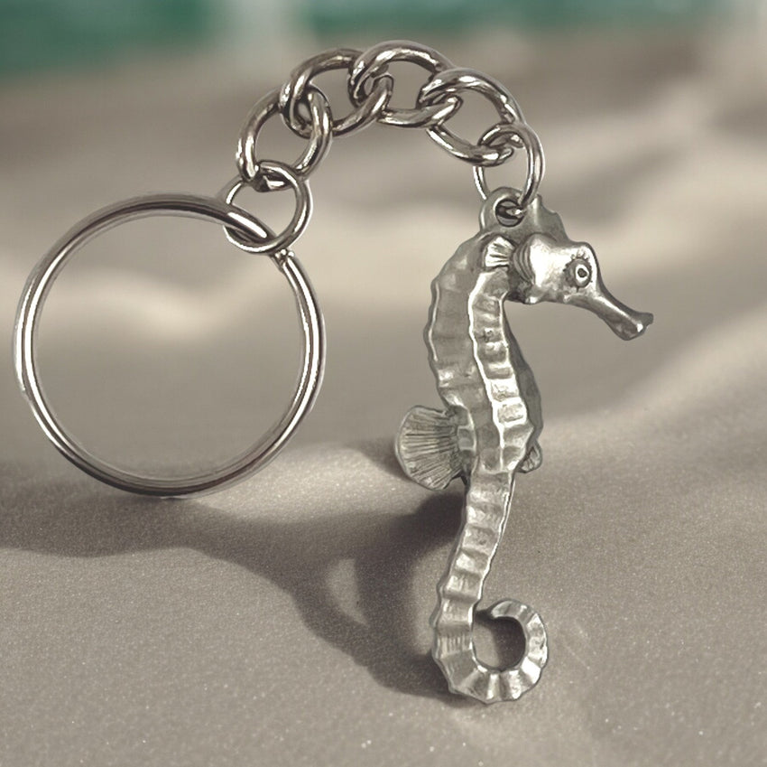 Seahorse Keychain – Sea Life Collection – Pewter