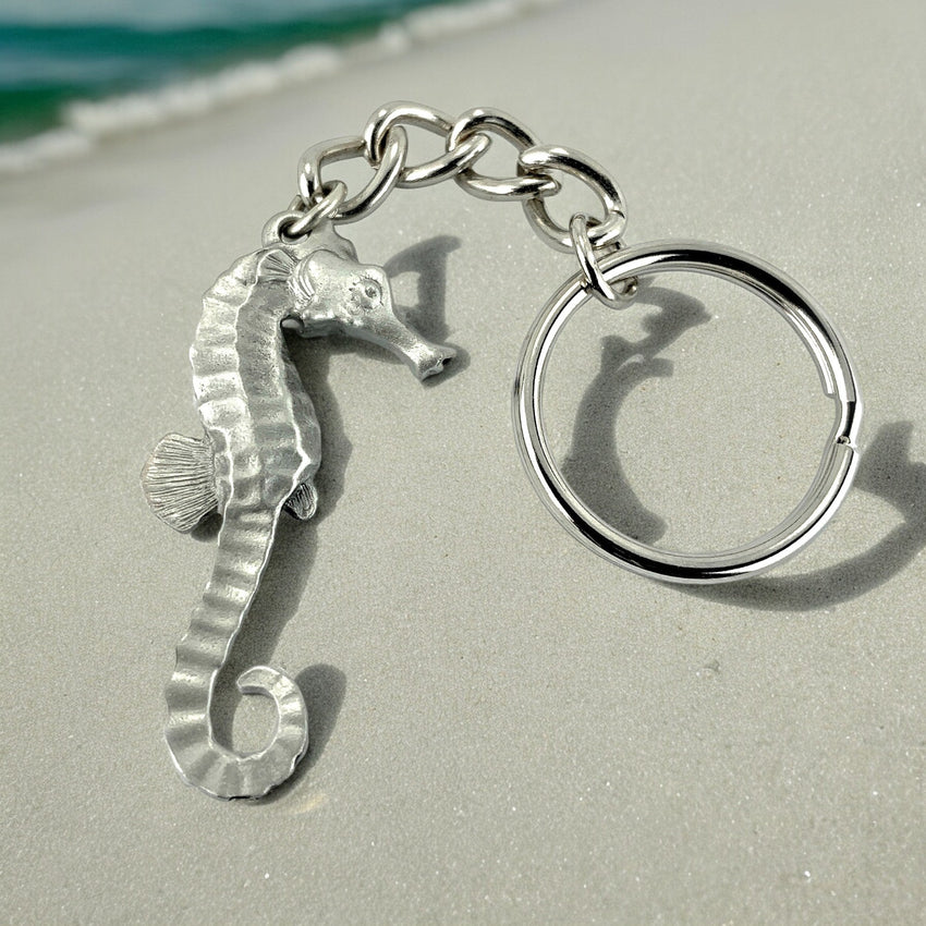 Seahorse Keychain – Sea Life Collection – Pewter