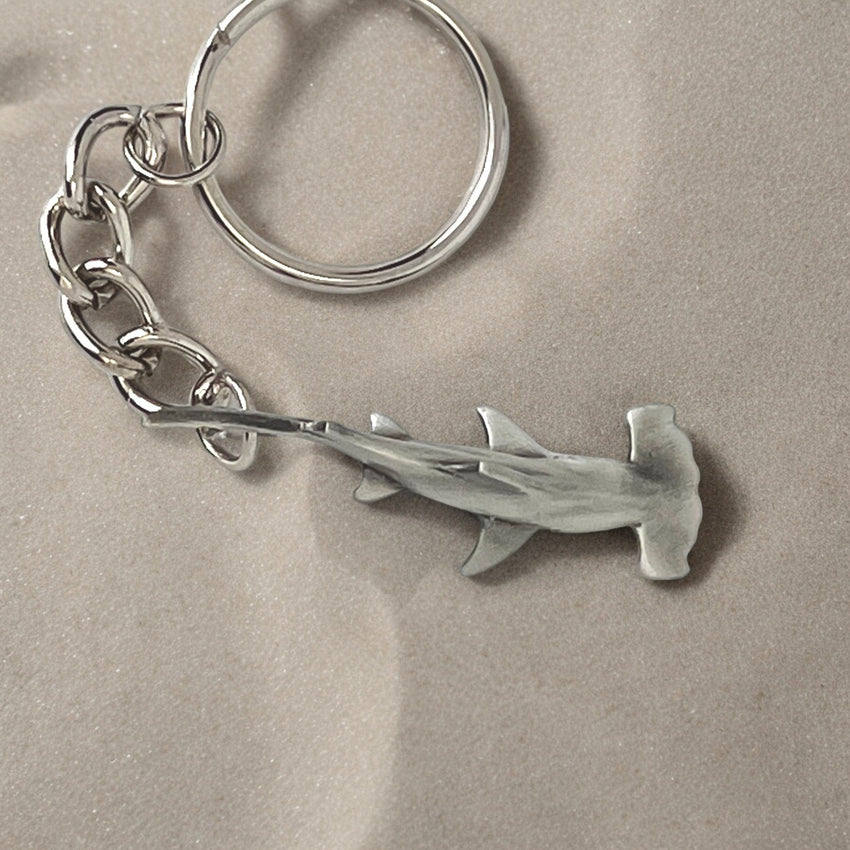 Hammerhead Shark Keychain - Sea Life Collection - Pewter