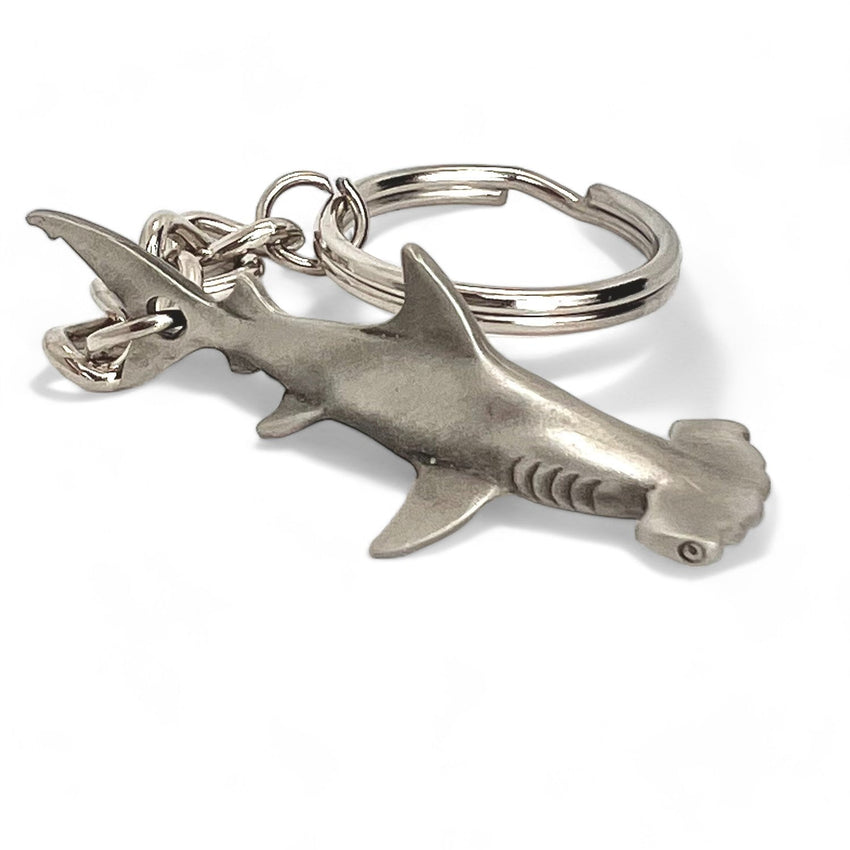 Hammerhead Shark Keychain - Sea Life Collection - Pewter