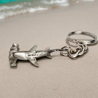 Hammerhead Shark Keychain - Sea Life Collection - Pewter